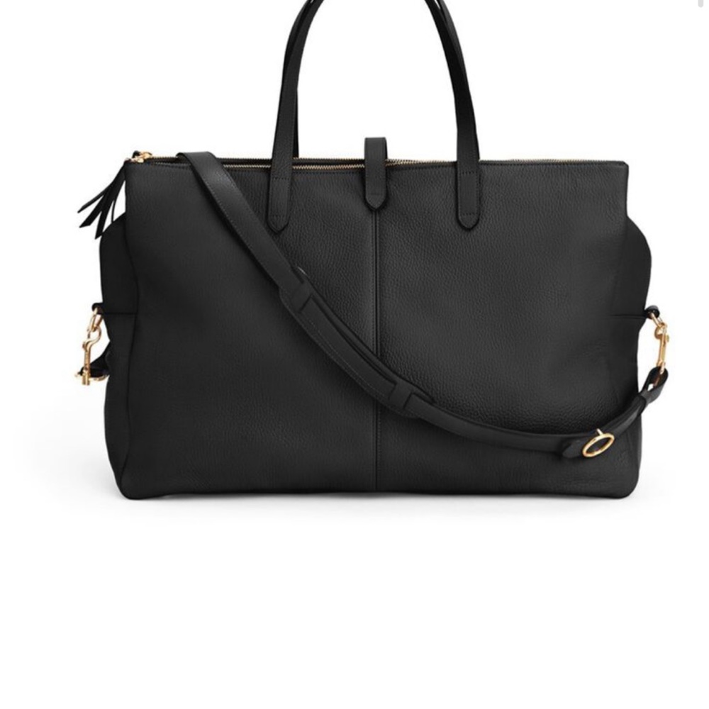 Cuyana leather Triple Zipper Weekender